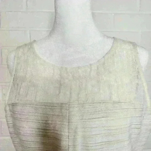 The Limited women's ivory knee length dress with lace detail size 8 - Picture 2 of 9